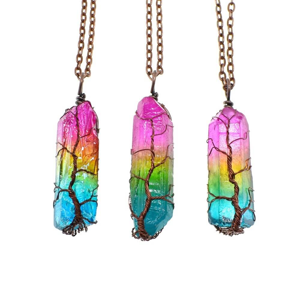 Hot Selling Tree of Life Crystal Necklace | Stone Crystal Necklace