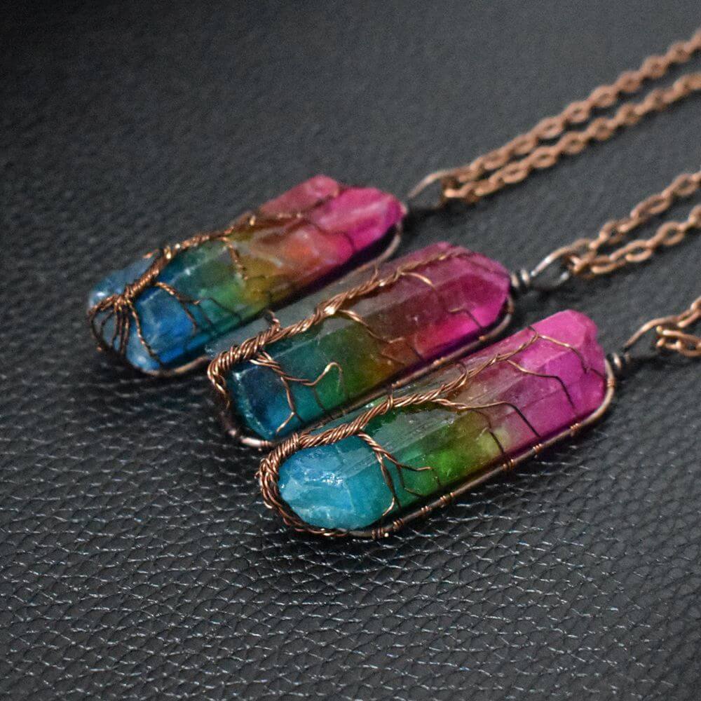 Hot Selling Tree of Life Crystal Necklace | Stone Crystal Necklace