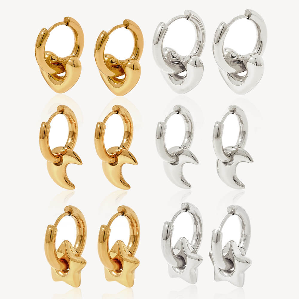 Hypoallergenic Stainless Steel Earrings | Glossy Earrings