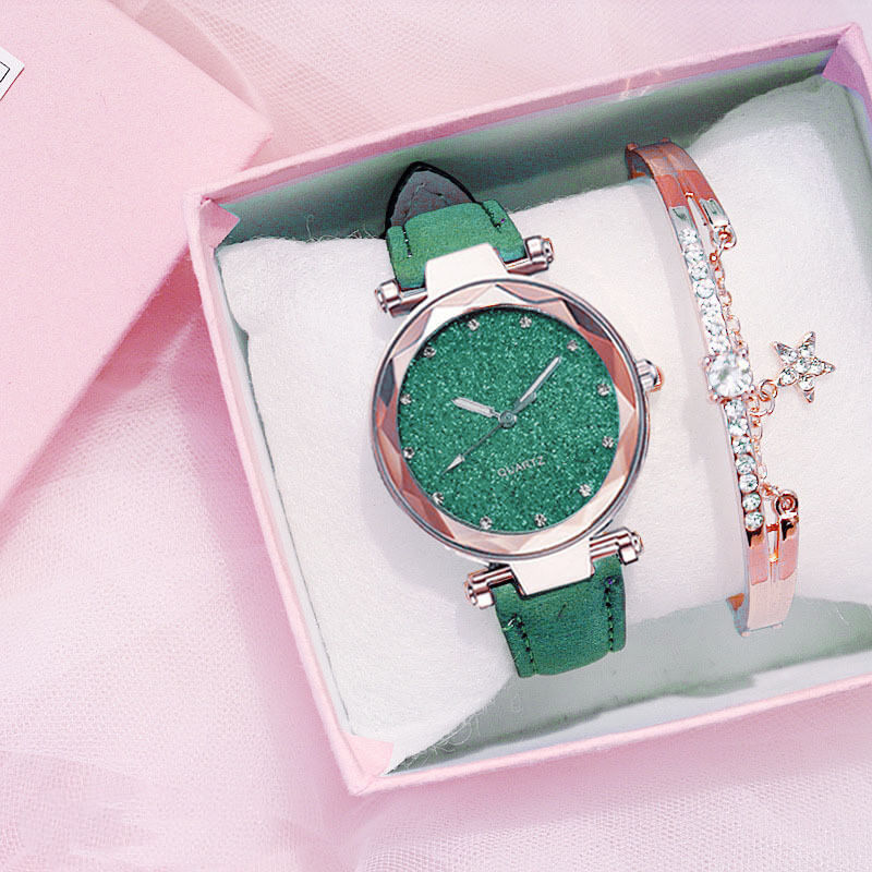 Ladies Electronic Watch With Matching Bracelet | Female Gift Box Set