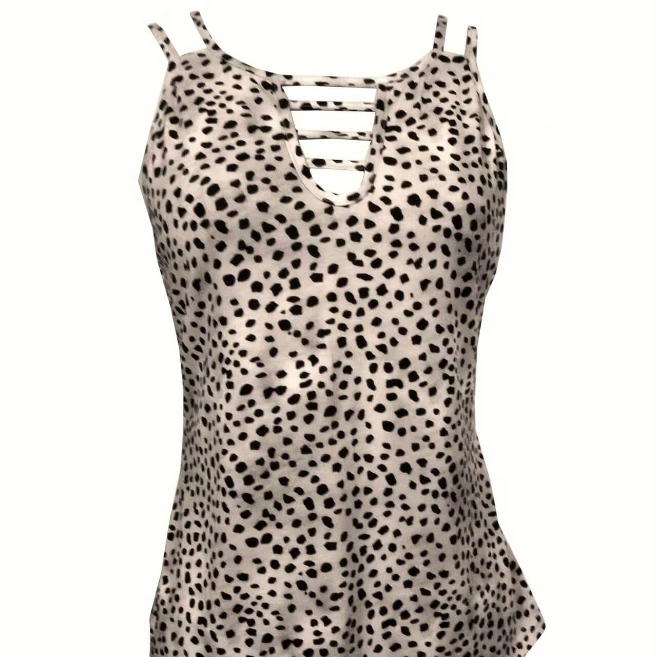 Lightweight Women’s Polka Dot Vest   Casual Polka Dot Sleeveless Top