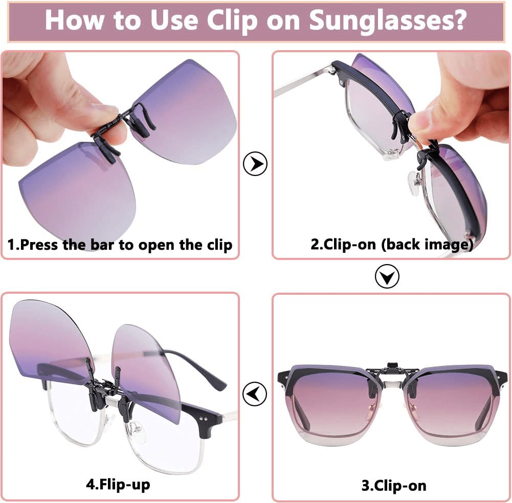 Lightweight Polygon Clip-On sunglasses For Women | Women’s Sunglasses