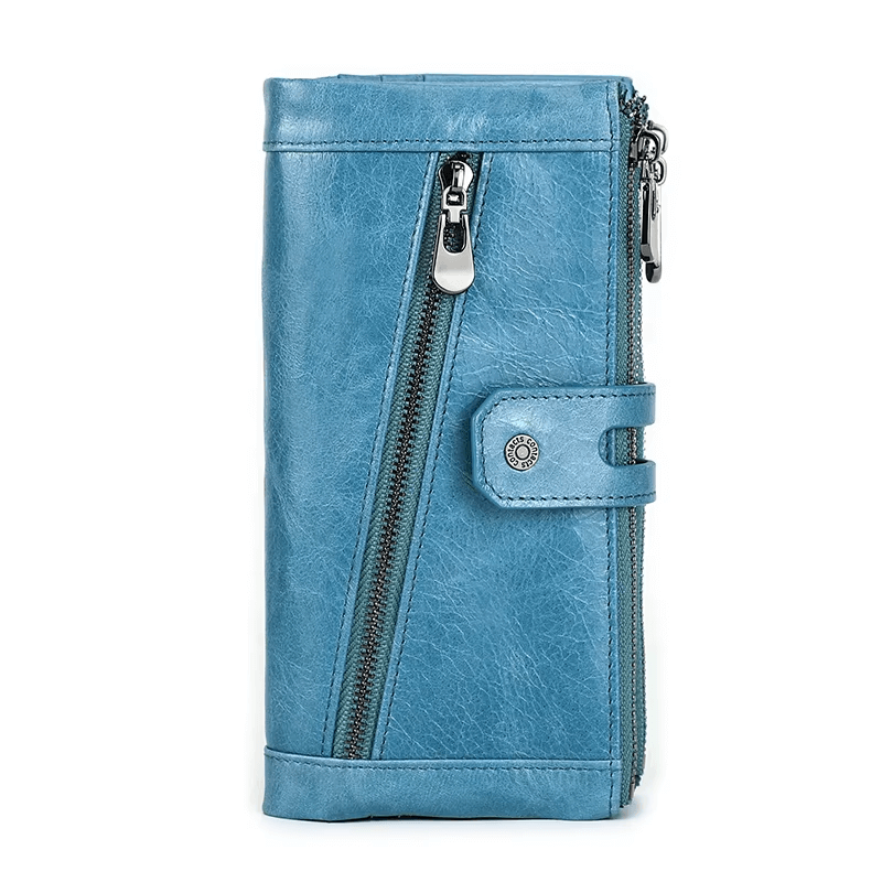 Long Leather Purse With Zipper For Women  Women’s Organizer Wallet
