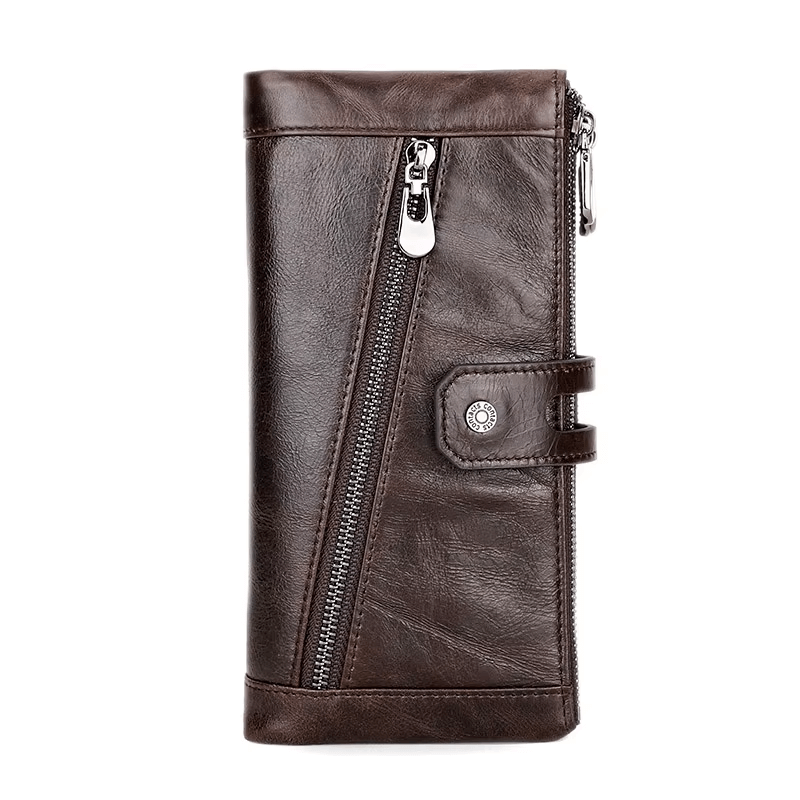 Long Leather Purse With Zipper For Women  Women’s Organizer Wallet