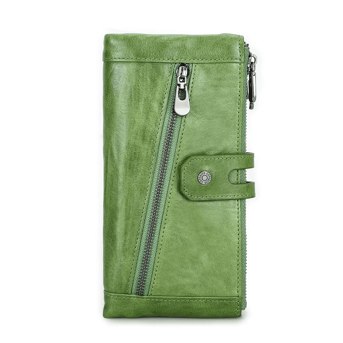 Long Leather Purse With Zipper For Women  Women’s Organizer Wallet