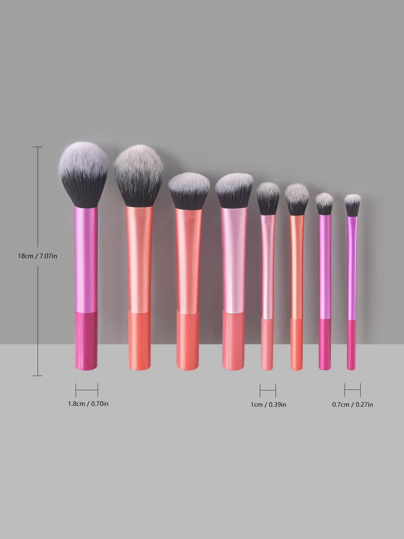 Long Tube Makeup Brushes Set | Foundation Powder Eyeshadow Brush Set