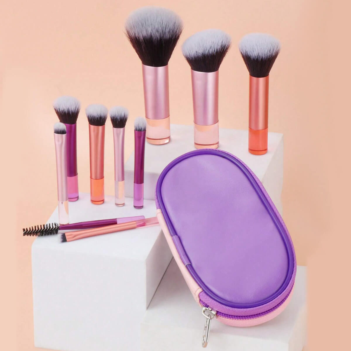Long Tube Makeup Brushes Set | Foundation Powder Eyeshadow Brush Set