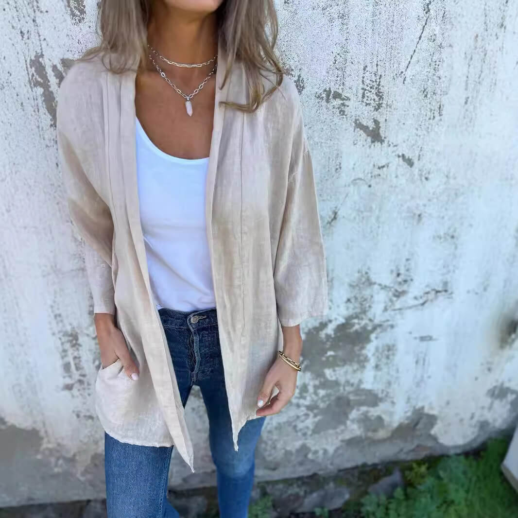 Loose Pockets Cardigan |  Casual Lightweight Cardigan For Women