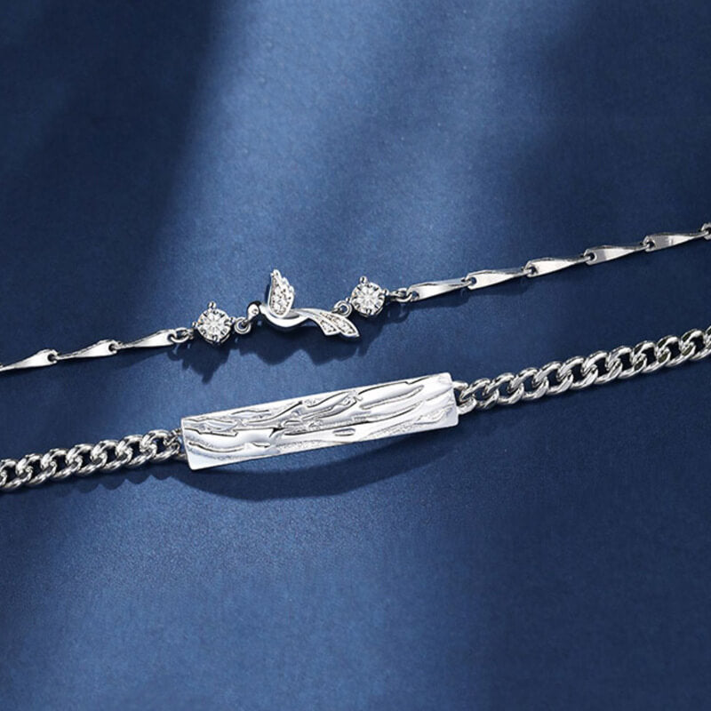 Love Birds Couple Bracelet | Diamond Couples bracelet