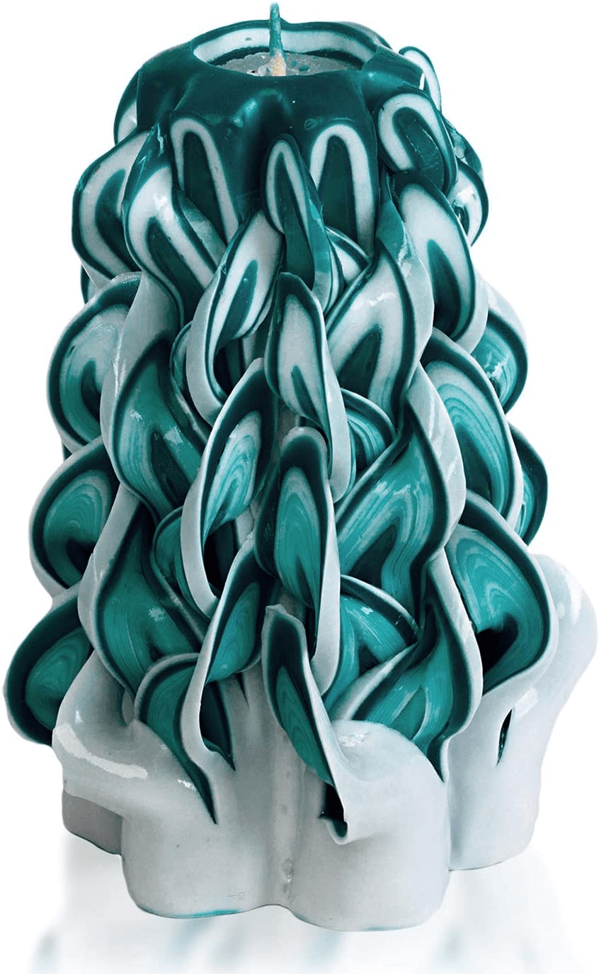 Luxury Decorative Candles | Carved Christmas Candles 5 Inches