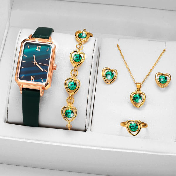 Luxury Jewelry Gift Set For Women | Women Watch Bracelet Necklace Set