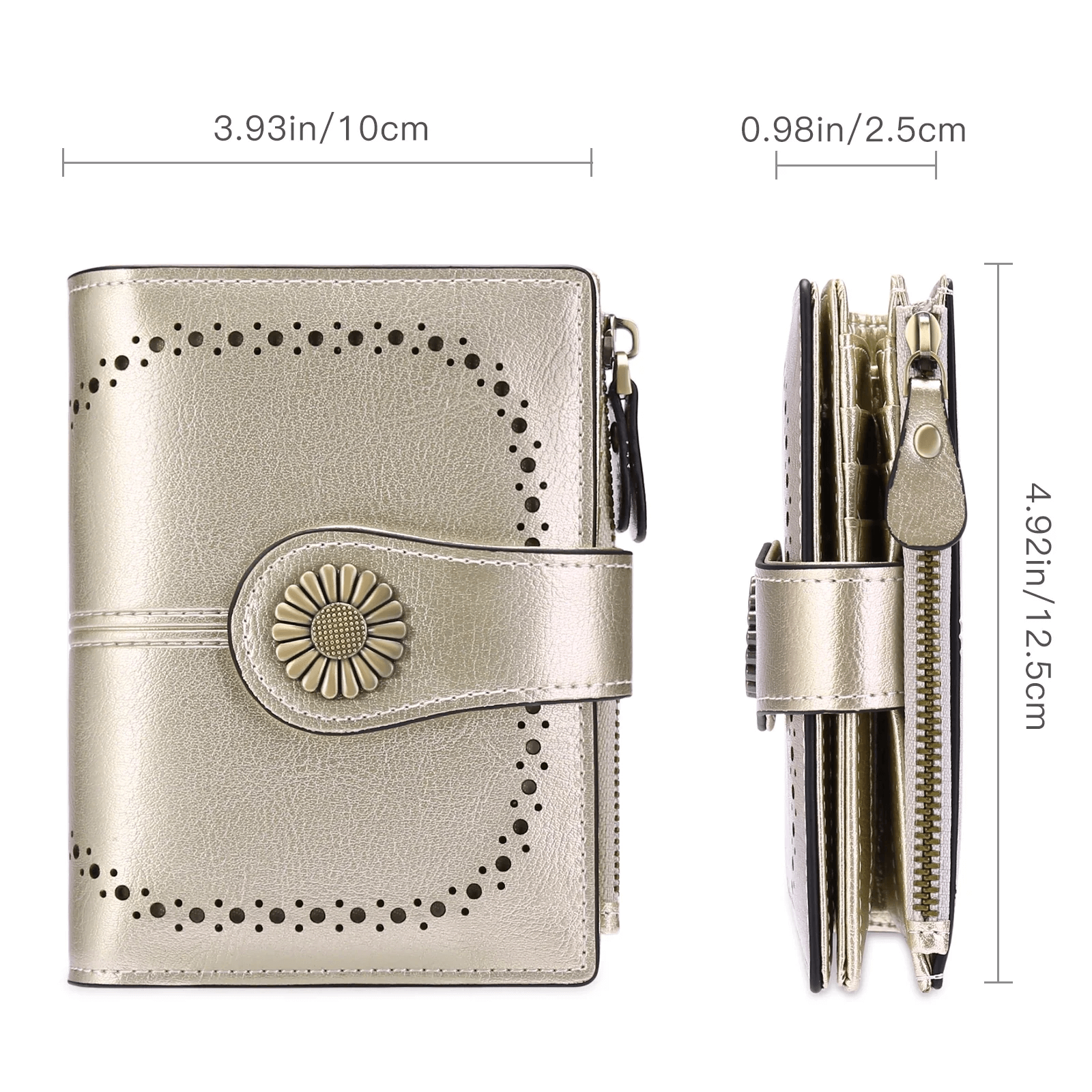 Luxury Leather Bifold Wallet For Women  Small Leather Purse Wallet