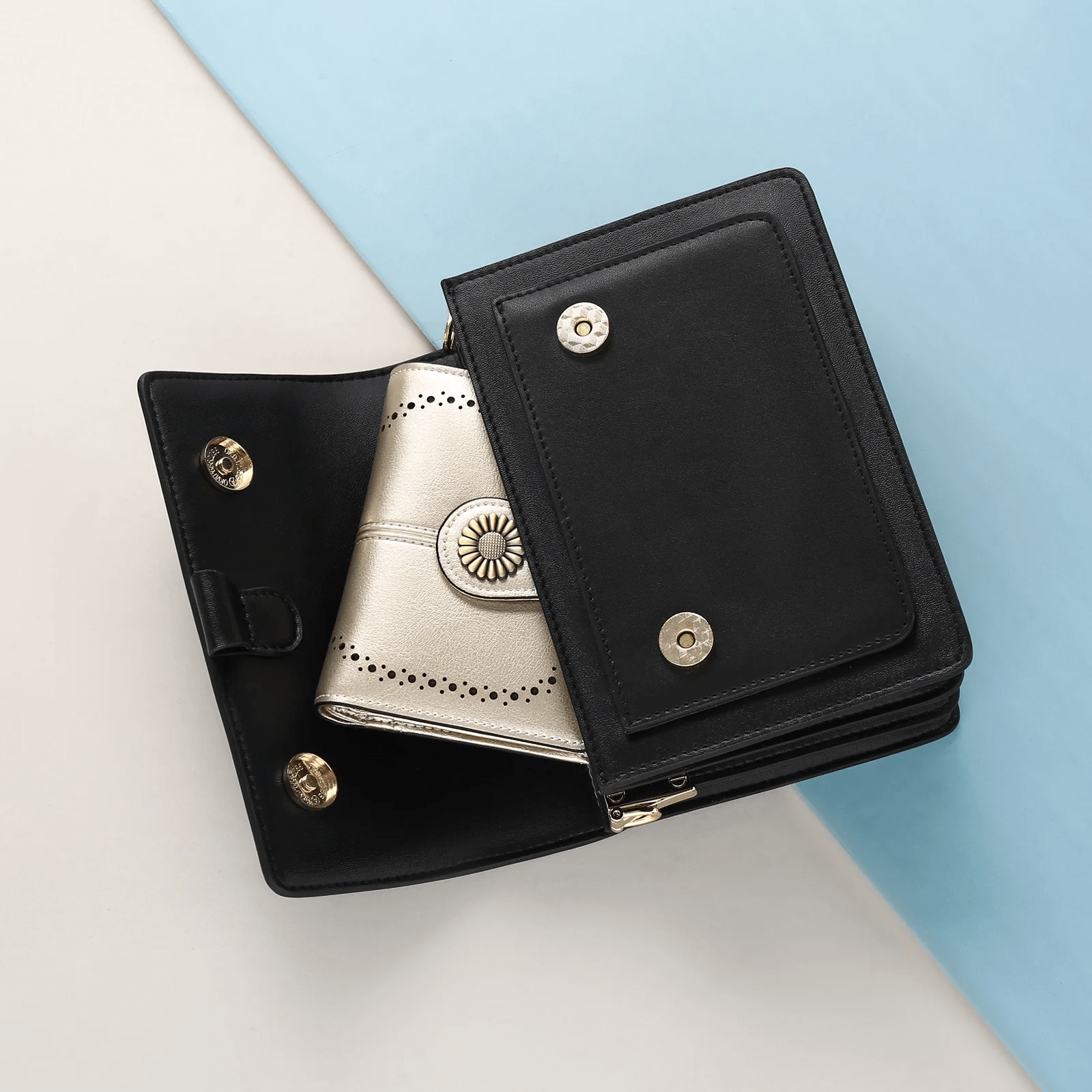 Luxury Leather Bifold Wallet For Women  Small Leather Purse Wallet
