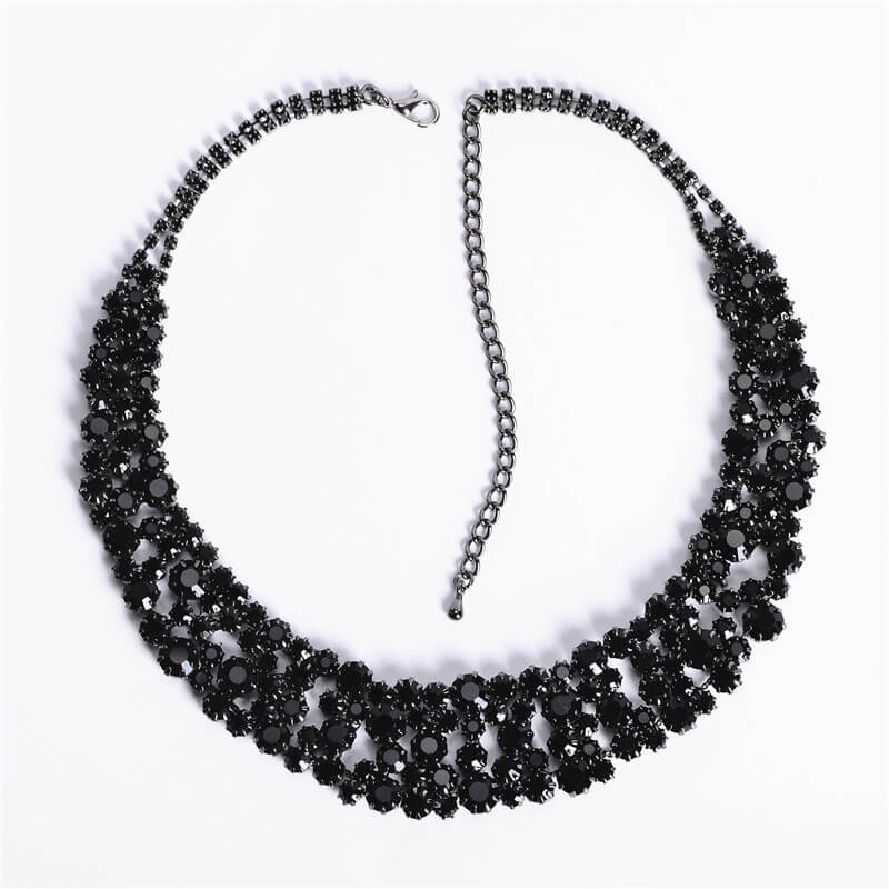 Luxury Rhinestone Statement Necklace | Designer Rhinestone Necklace