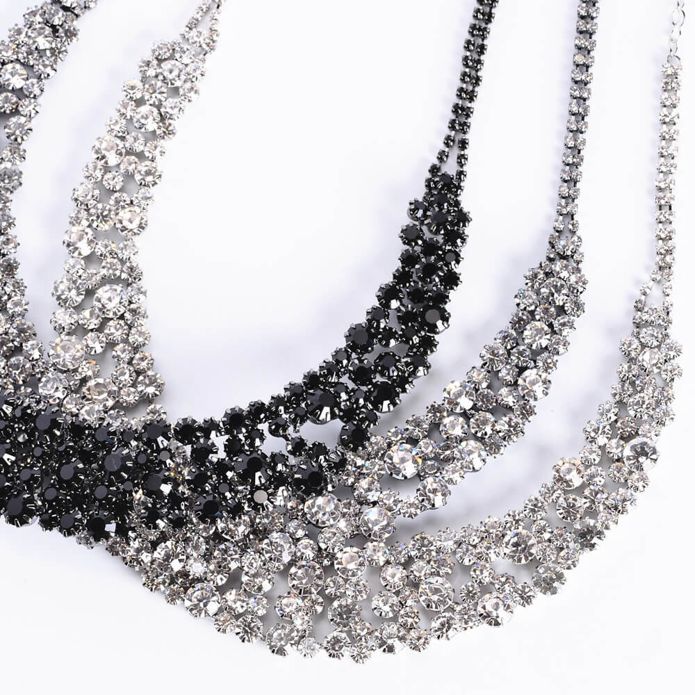 Luxury Rhinestone Statement Necklace | Designer Rhinestone Necklace