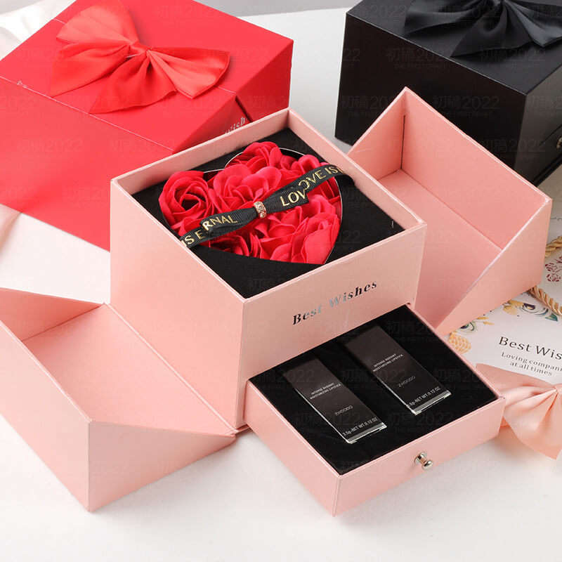 Luxury Rose Gift Box For Jewelry | Decorative Rose Gift Packaging Box