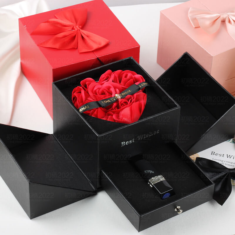 Luxury Rose Gift Box For Jewelry | Decorative Rose Gift Packaging Box