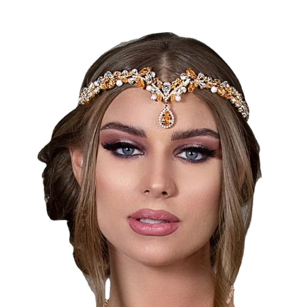 Luxury Zircon Bridal Headband For Women | Bridal Head Chain
