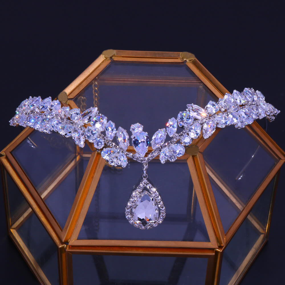 Luxury Zircon Bridal Headband For Women | Bridal Head Chain