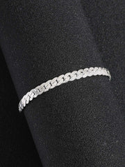 Men Silver Chain Bracelet