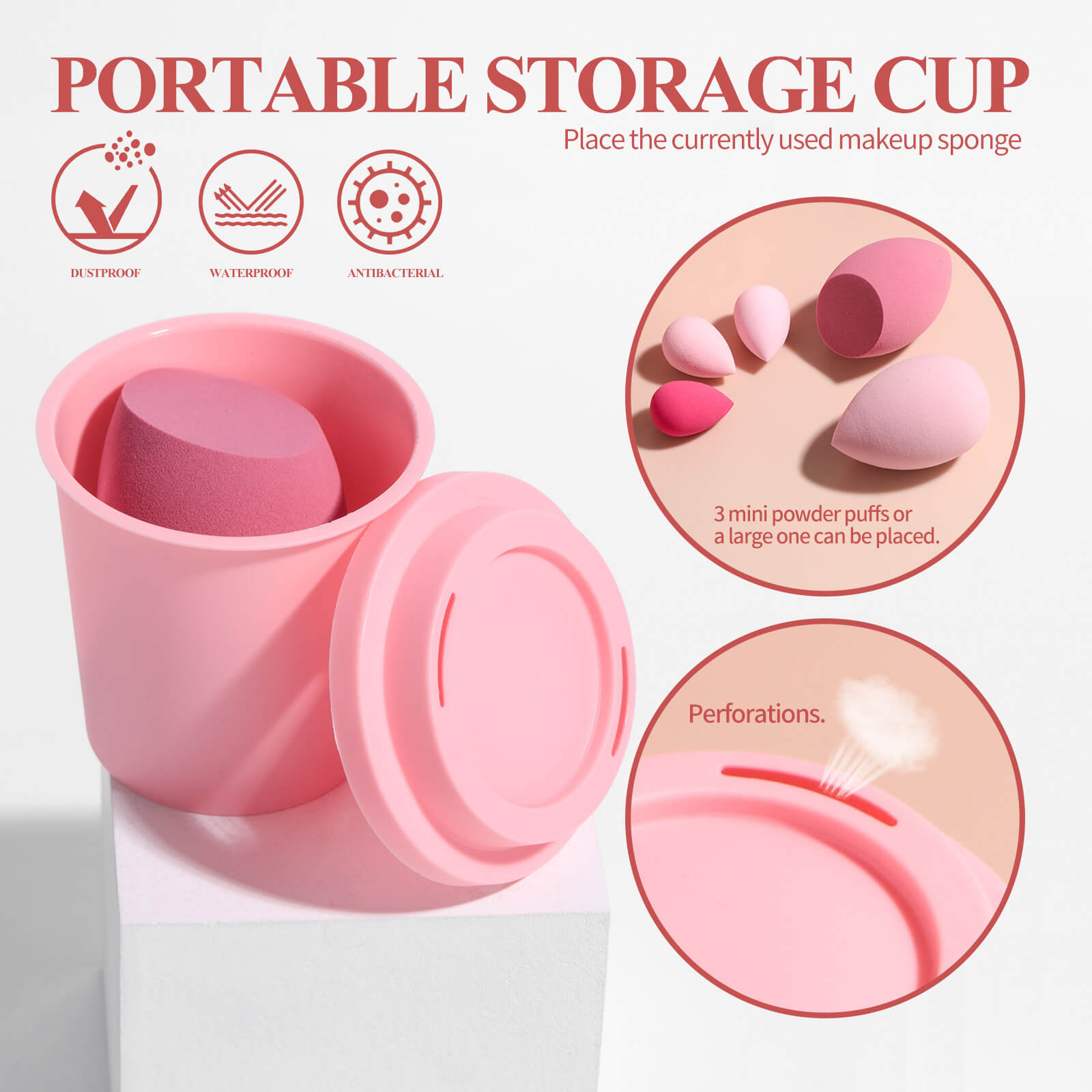 Makeup Brushes With Rotating Stand Organizer | 18Pcs Makeup Brush Set 