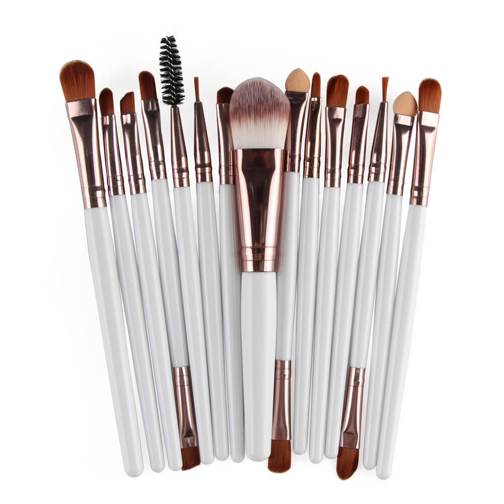 Makeup Brushes Smooth Blending Set Of 15  | Makeup Brush Set 15 Pcs