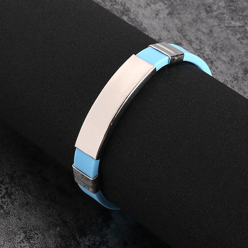 Matching Titanium Steel Silicone Bracelets | Silicone Couple Bracelet