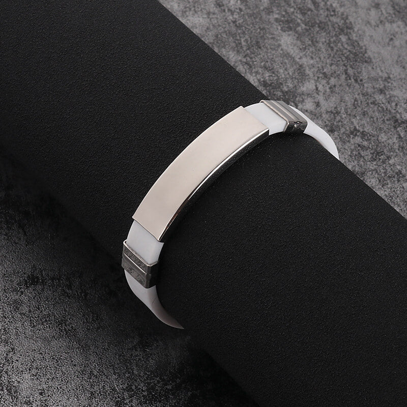 Matching Titanium Steel Silicone Bracelets | Silicone Couple Bracelet