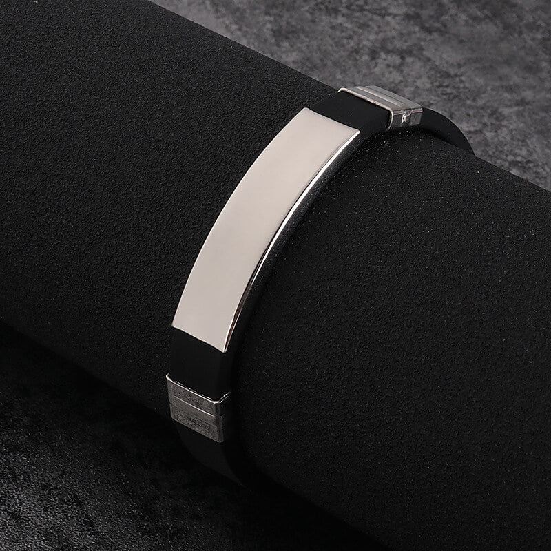 Matching Titanium Steel Silicone Bracelets | Silicone Couple Bracelet