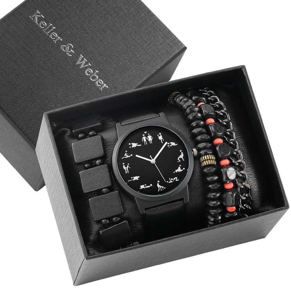 Men Quartz Watch With Bracelet Gift Box  Design |  Quartz Watch Gift