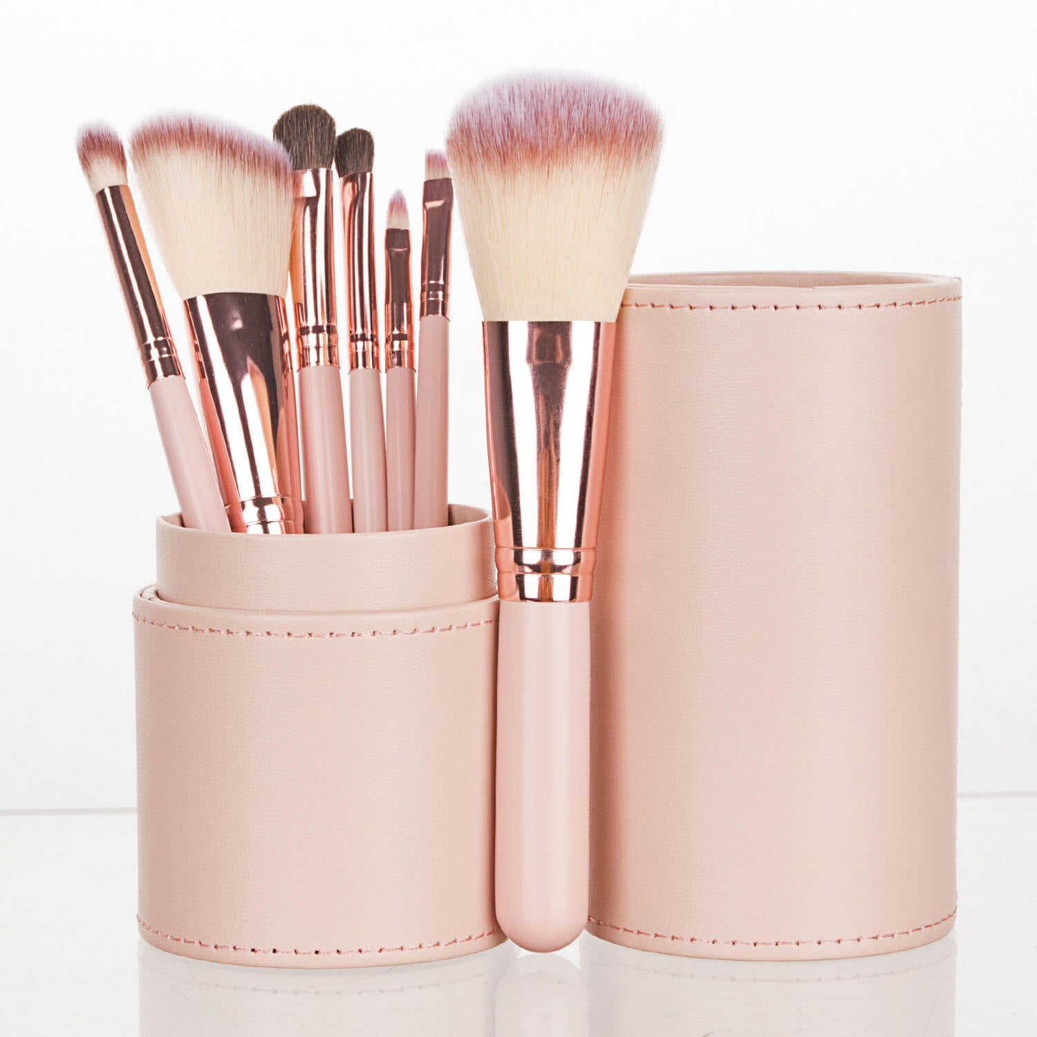 Mini Makeup Brush Set 7 Pieces | Affordable Portable Makeup Brush Kit
