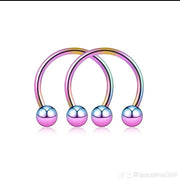 Steel Circular Barbell Lip, Eyebrow, Nose Septum, Ear Cartilage Piercing