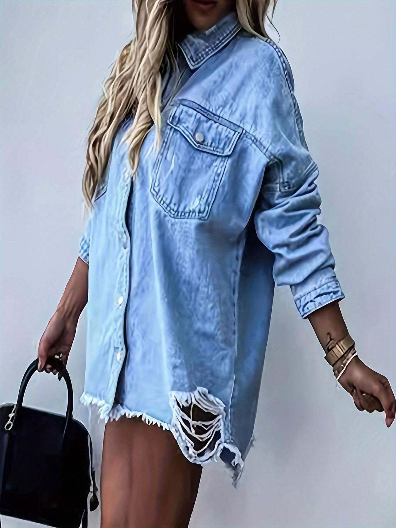 Multifunctional Denim Jacket Women | Convertible Jean Jacket Women