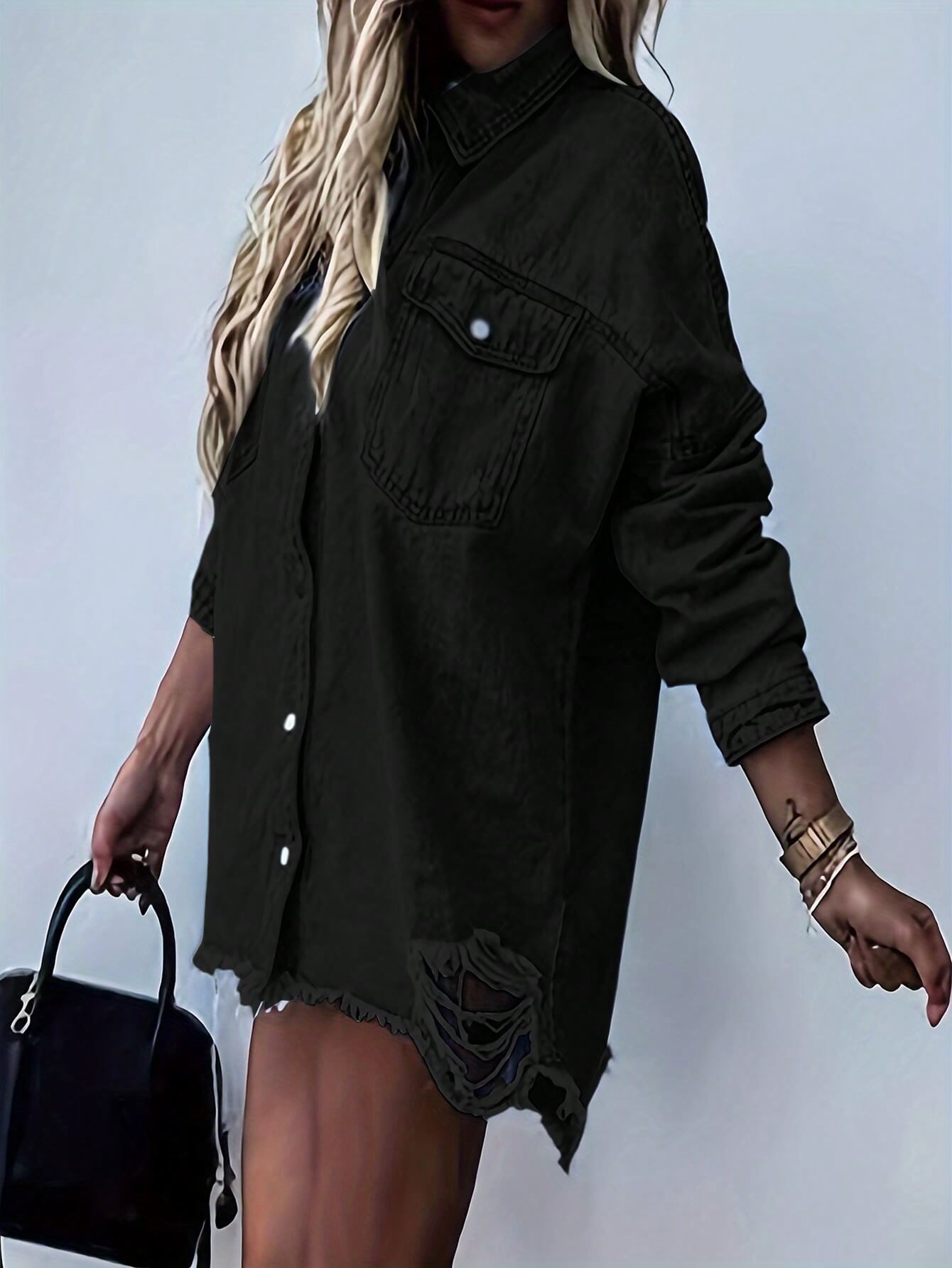 Multifunctional Denim Jacket Women | Convertible Jean Jacket Women