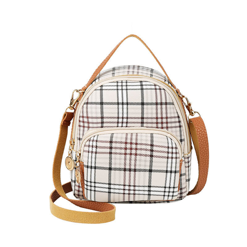 Personality Printed Plaid Backpack | Outdoor Casual Backpack