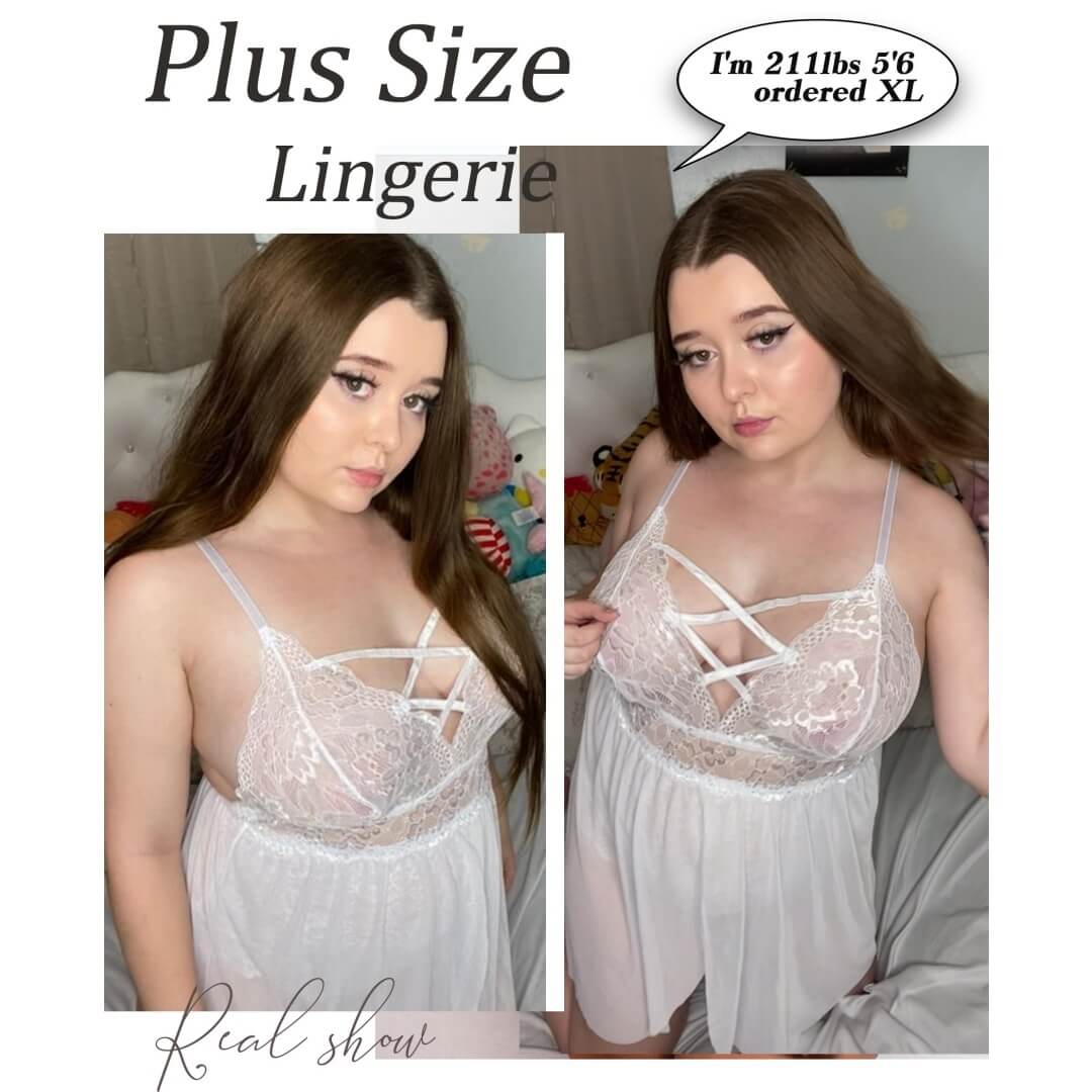 Plus Size Babydoll Lingerie Snap Crotch | Sexy Plus Size Outfits