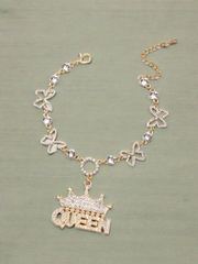 Queen Crown Charm Bracelet