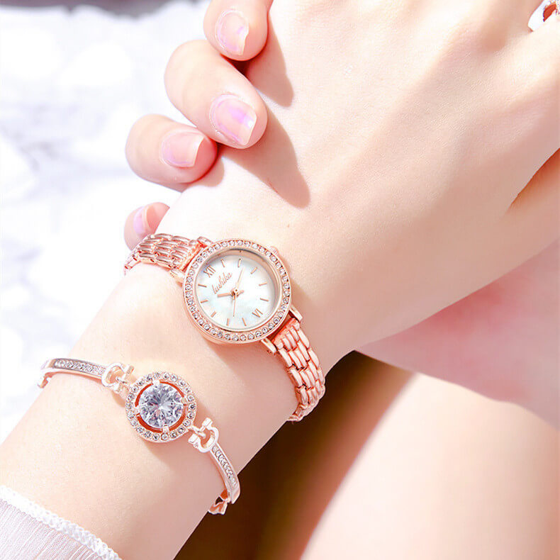 Quartz Watch Jewelry Set For Women | Ladies Watch Gift Set