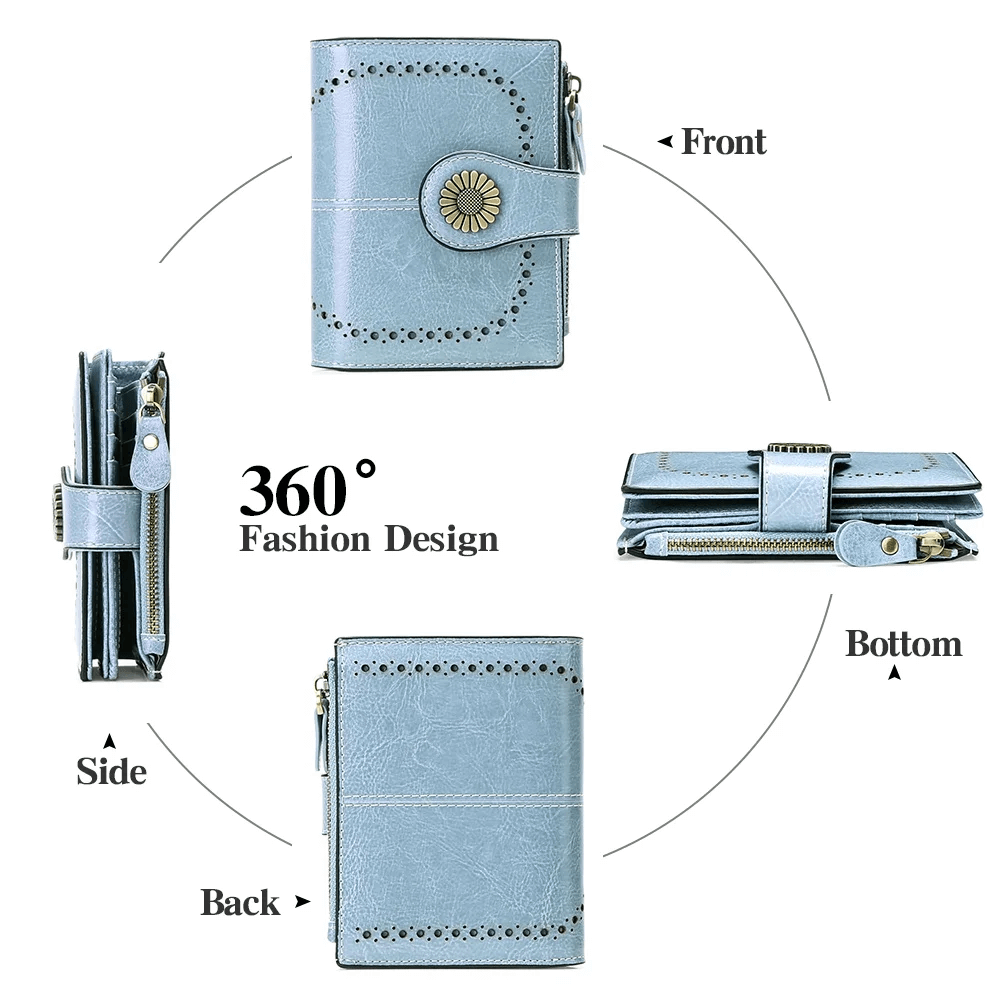 RFID Blocking Wallet Women | Genuine Leather Wallet For Women