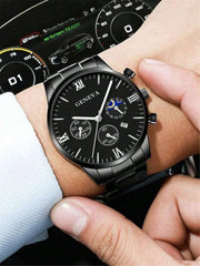 Men Date Detail Quartz Watch