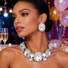 3pcs Set: Statement Rhinestone Jewelry Set