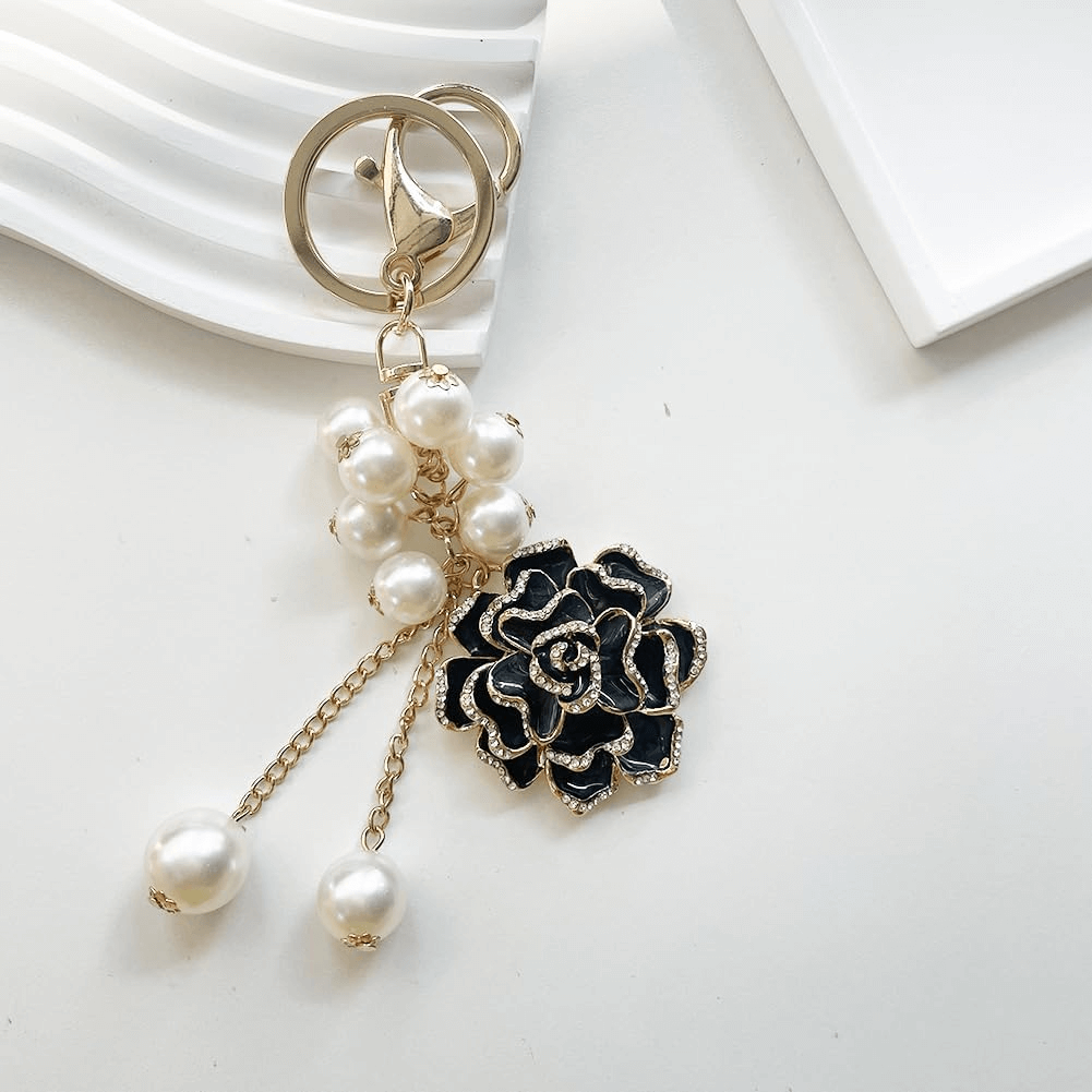 Rhinestone Flower Keychain For Women | Luxury Look Key Ring