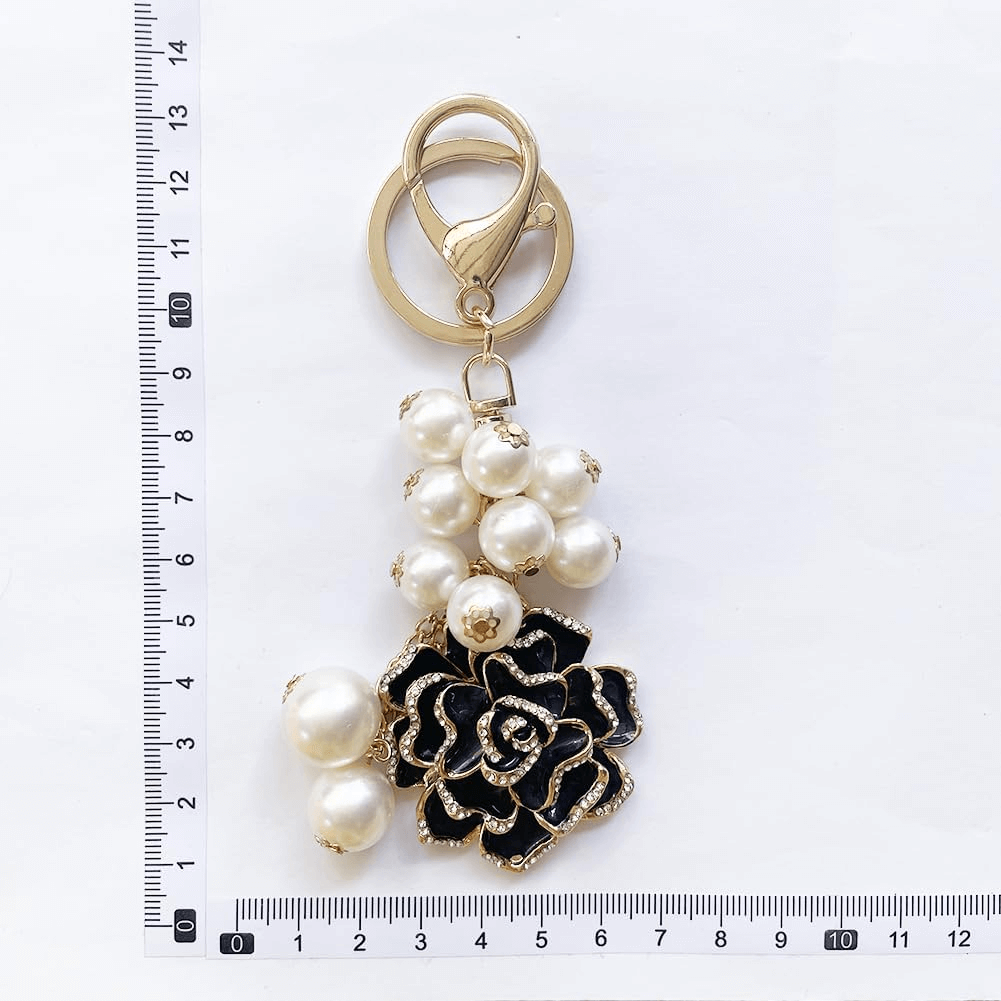 Rhinestone Flower Keychain For Women | Luxury Look Key Ring