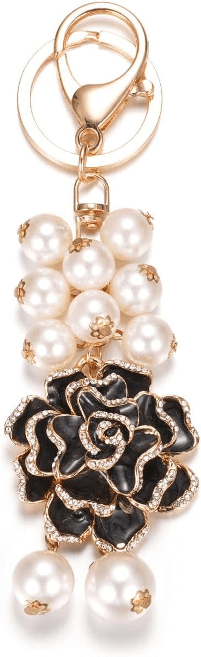 Rhinestone Flower Keychain For Women | Luxury Look Key Ring
