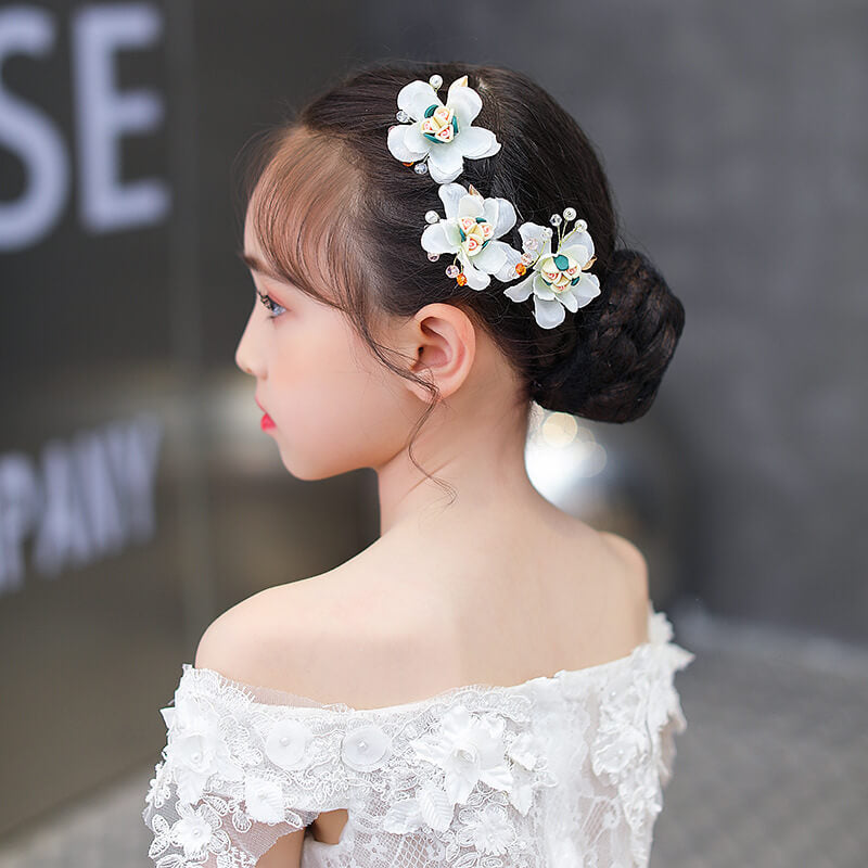 Rhinestone Hair Pins For Children | Kids Hair Jewelry Set For Parties