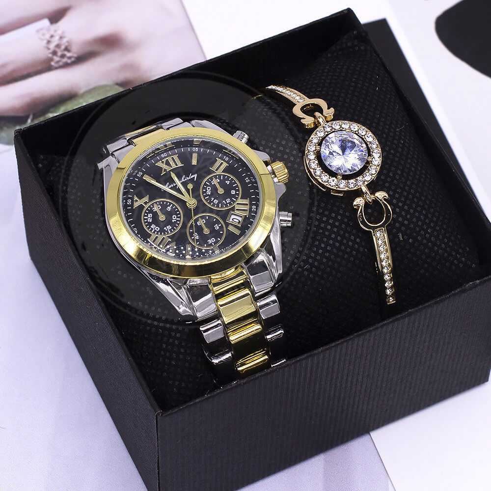 Romantic Couple Watch Set  |  Watch Vs Bracelet Couple Set