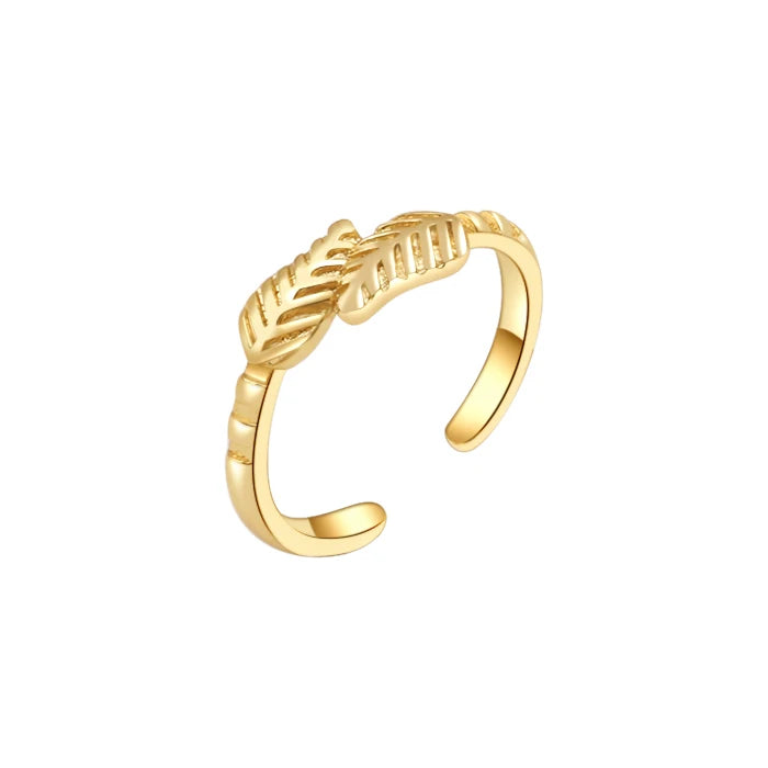 Fashion Toe Ring for Women Girl 18K Gold Plated Jewelry Small Size Adjustable Open Tail Stacking Rings Summer Beach Foot Jewelry