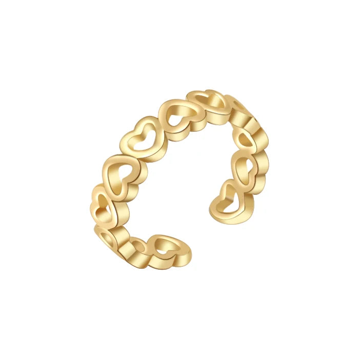Fashion Toe Ring for Women Girl 18K Gold Plated Jewelry Small Size Adjustable Open Tail Stacking Rings Summer Beach Foot Jewelry