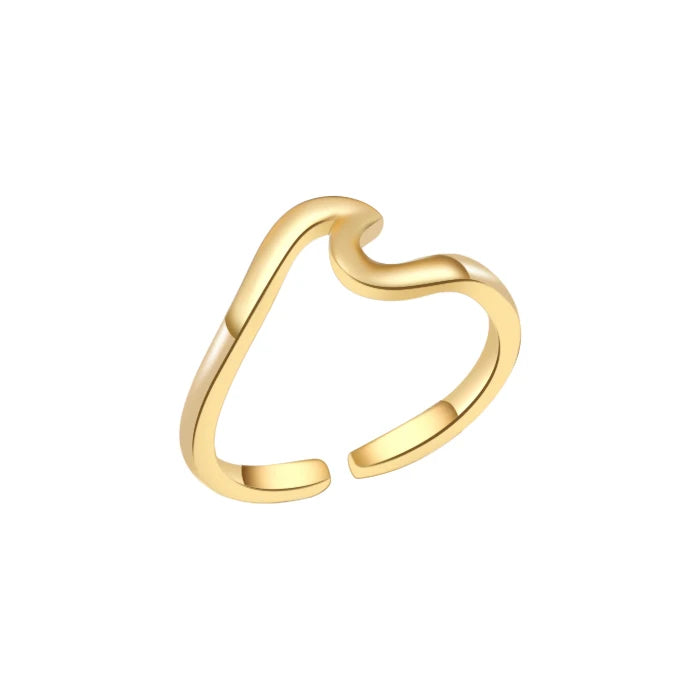 Fashion Toe Ring for Women Girl 18K Gold Plated Jewelry Small Size Adjustable Open Tail Stacking Rings Summer Beach Foot Jewelry