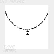 SUNIBI Custom Name Necklace for Women Personalized Stainless Steel Initial Letter Pendant Zircon Necklace Jewelry Dropshipping